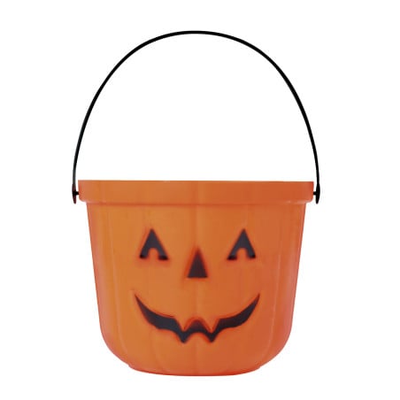 Cubo Calabaza Naranja 20 Cm De Fiestas Guirca