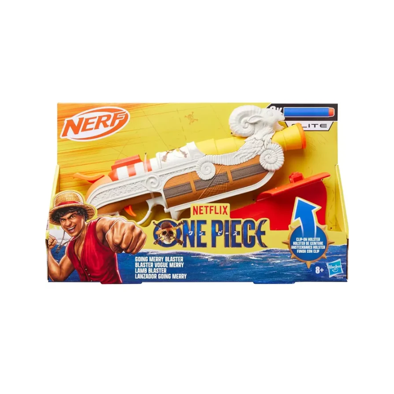 Nerf One Piece Going Merry con Funda y 8 Dardos Elite