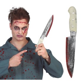 Cuchillo De Cocina Con Sangre 33 Cm De Fiestas Guirca