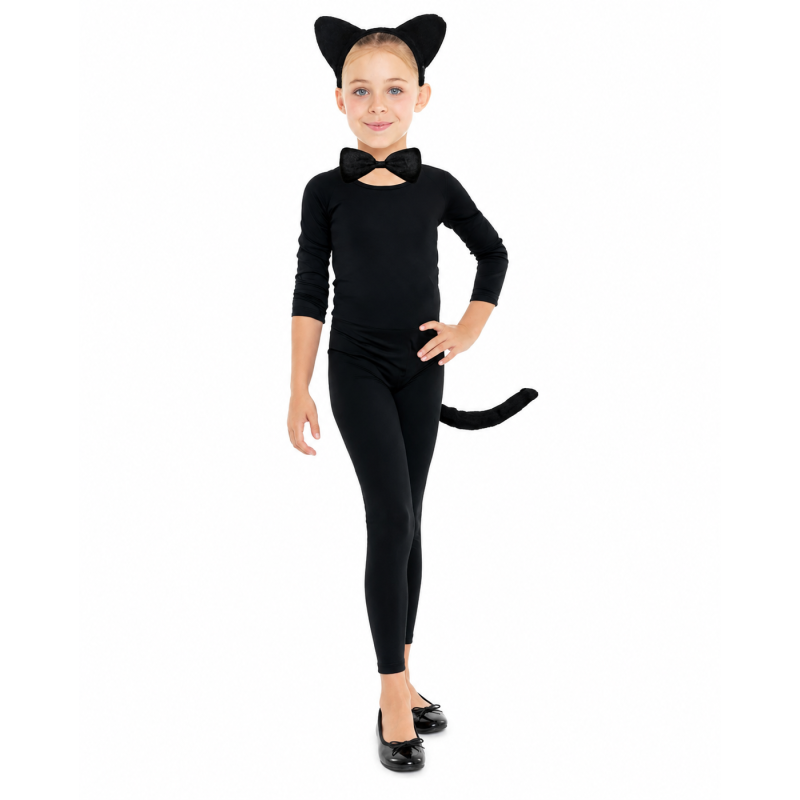 Conjunto De Gato Negro Infantil 3 Pzs