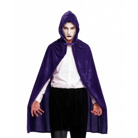 Capa De Terciopelo Morada Con Capucha 140 Cm De Partilandia