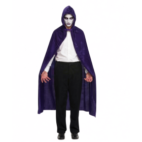Capa De Terciopelo Morada Con Capucha 140 Cm De Partilandia 2