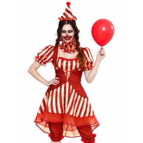 Disfraz Payasa Diabólica De Circo Talla M De Partilandia