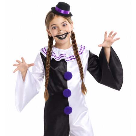 Disfraz Payasa Lila Terrifier Talla 7-9 Años