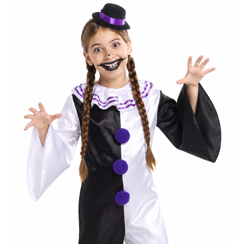 Disfraz Payasa Lila Terrifier Talla 5-6 Años