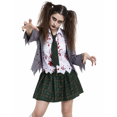 Disfraz Colegiala Zombie Talla S De Partilandia