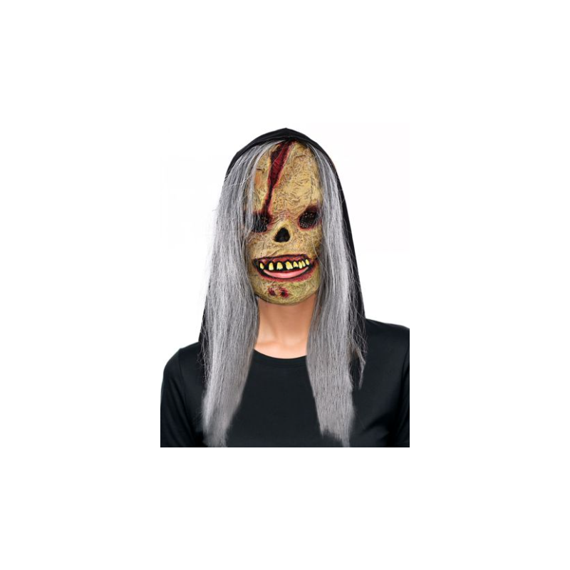 Máscara de Látex de la Muerte con Pelo