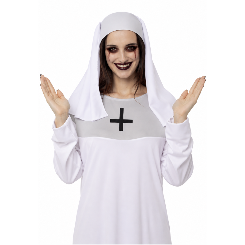 Disfraz Monja Blanca Talla XL De Partilandia