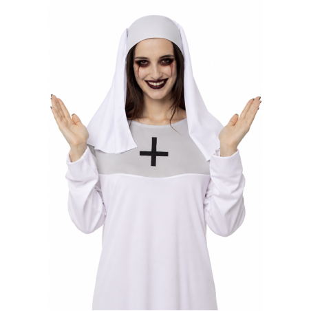 Disfraz Monja Blanca Talla XL De Partilandia