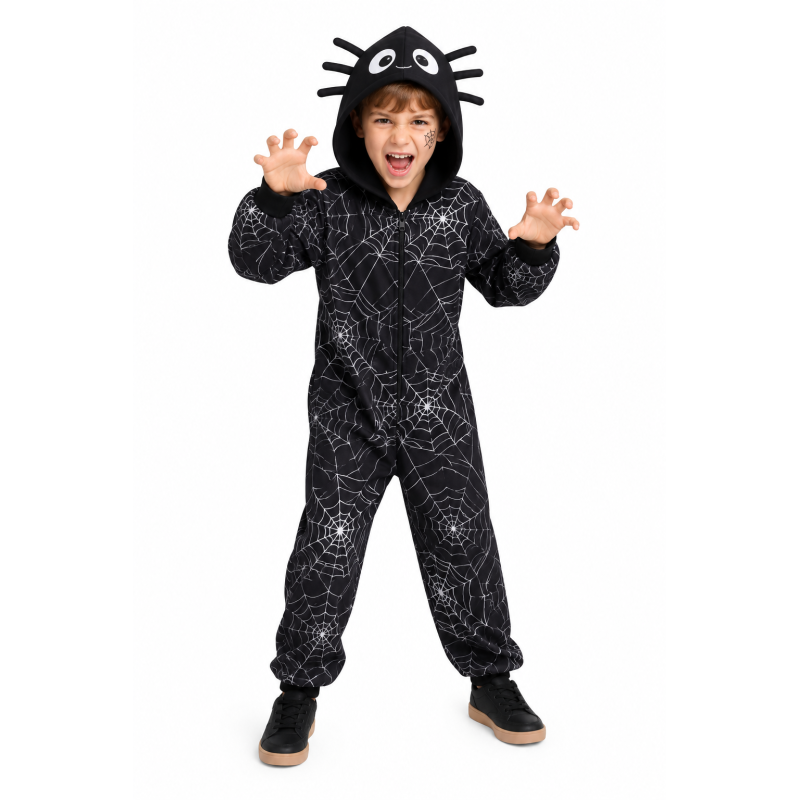 Disfraz De Araña Con Telarañas Talla 7-9 Años