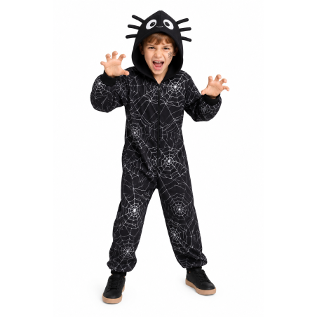 Disfraz De Araña Con Telarañas Talla 7-9 Años