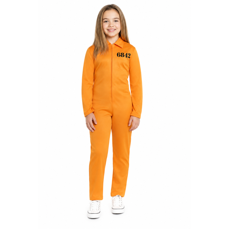Disfraz Presidiaria Mono Naranja Talla 10-12 Años