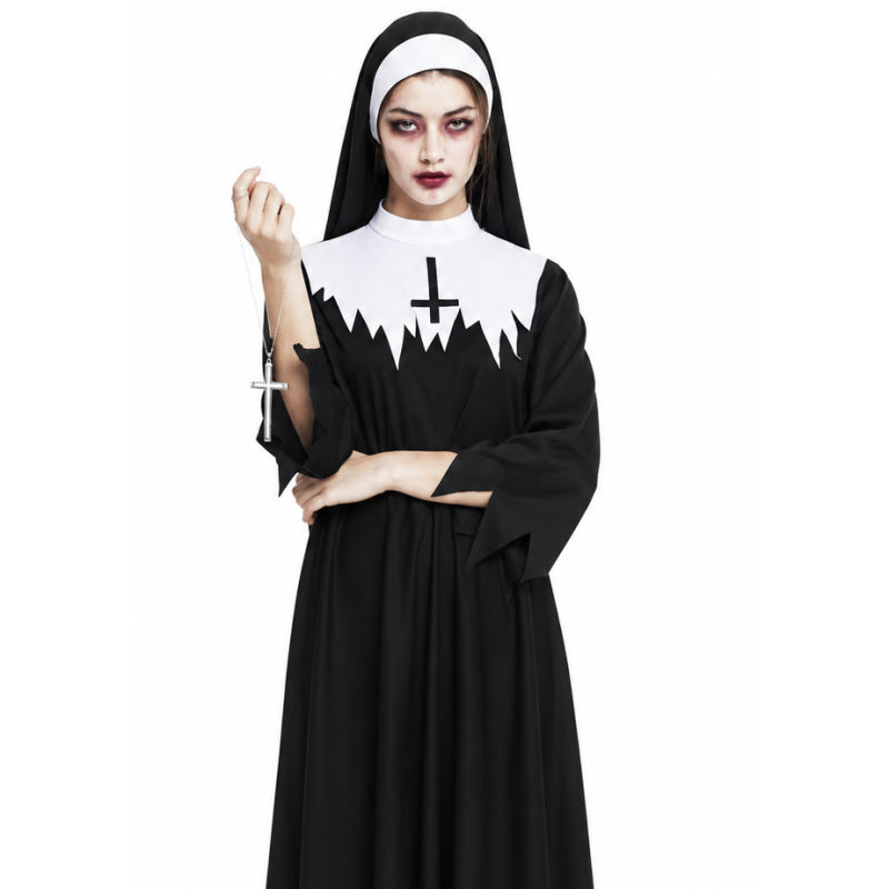 Disfraz Monja Del Convento Zombie Talla XL De Partilandia
