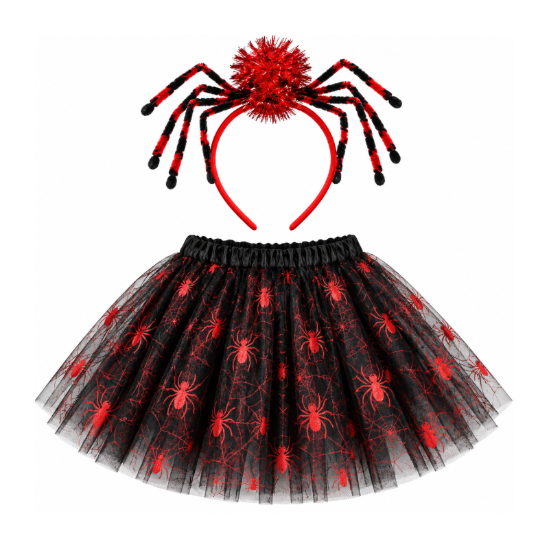 Set Falda Araña y Diadema 2 Piezas