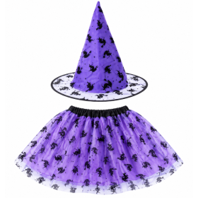 Set Tutú Bruja Lila 2 Piezas Infantil