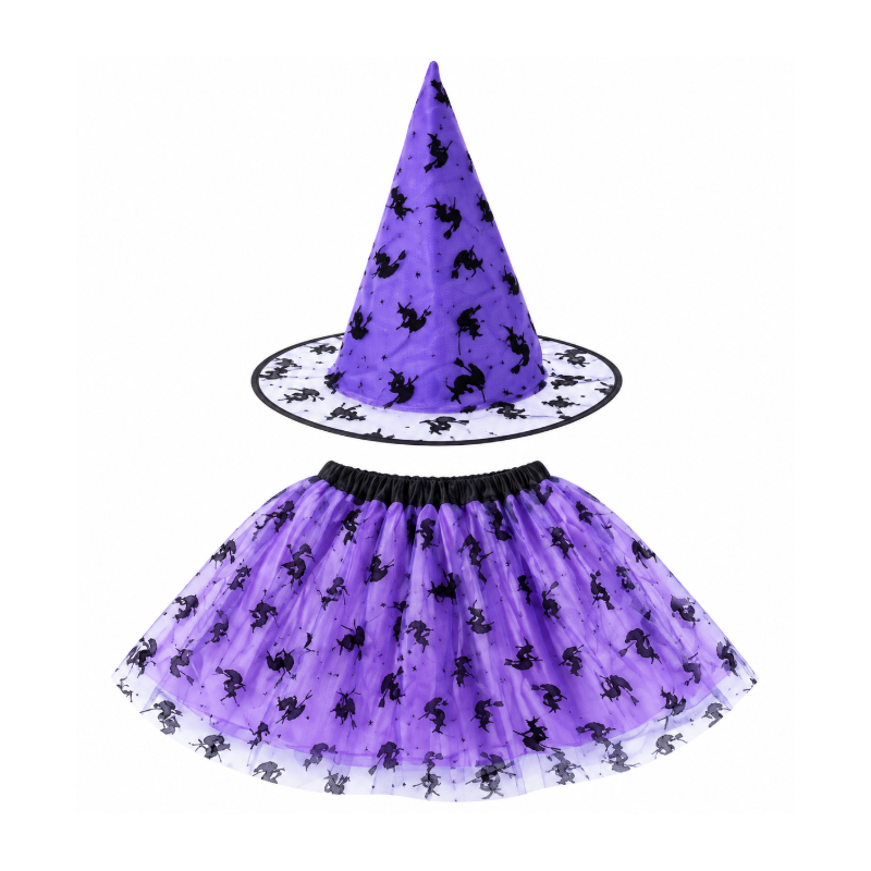 Set Tutú Bruja Lila 2 Piezas Infantil