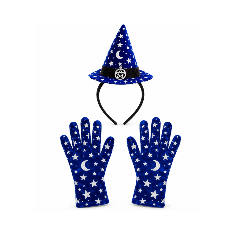 Set Bruja Luna con Diadema y Guantes 3 Piezas