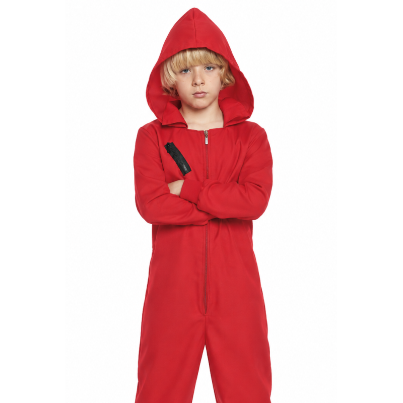 Mono Atracador Rojo Talla 7-9 Años