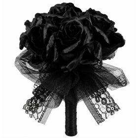 Ramo de Rosas Negras Gótico 20 cm