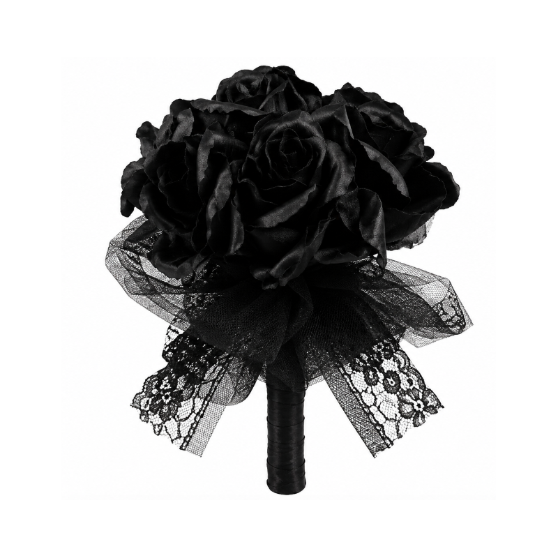 Ramo de Rosas Negras Gótico 20 cm
