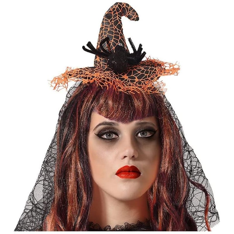 Diadema Bruja Con Velo Surtido