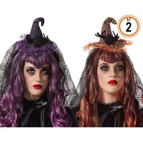 Diadema Bruja Con Velo Surtido 2