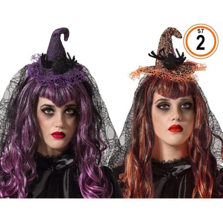 Diadema Bruja Con Velo Surtido