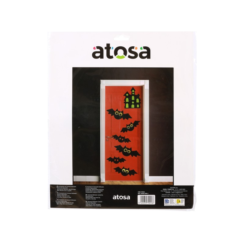Set Decorativo De Puerta Murciélagos Halloween