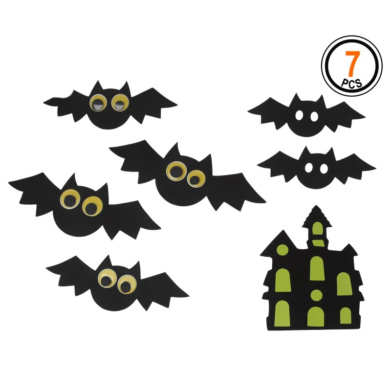 Set Decorativo De Puerta Murciélagos Halloween