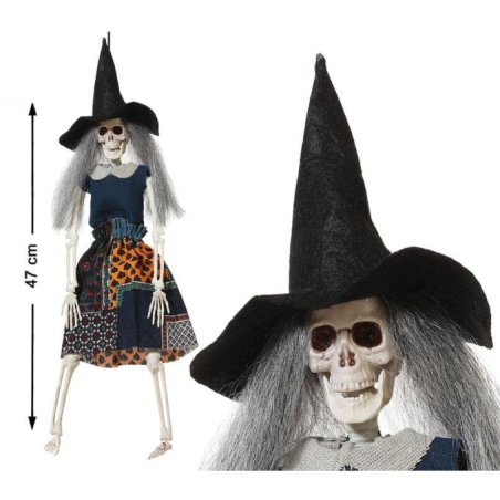 Esqueleto De Bruja  Colgante 47 cm