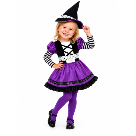 Disfraz Brujita Hechicera Talla 2-3 Años De Rubies