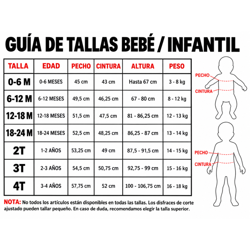 Disfraz Brujita Hechicera Talla 2-3 Años
