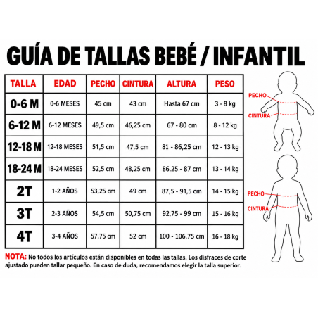 Disfraz Brujita Hechicera Talla 2-3 Años