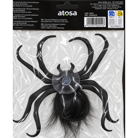Araña Negra Con Ventosa 18 cm 2