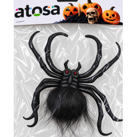 Araña Negra Con Ventosa 18 cm