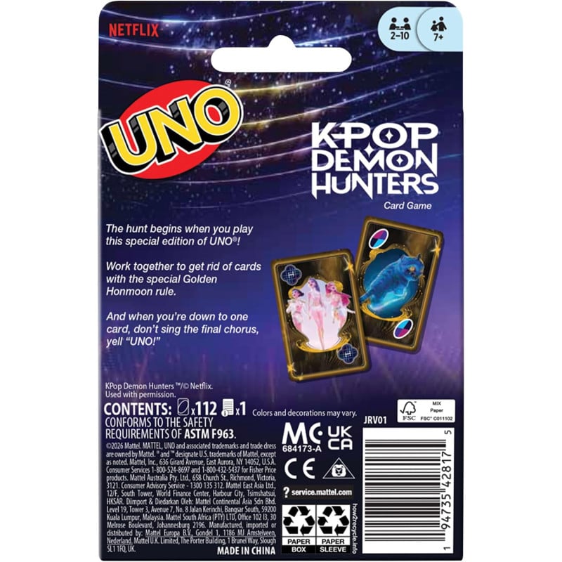KPop Demon Hunters UNO