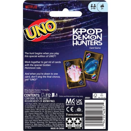 KPop Demon Hunters UNO