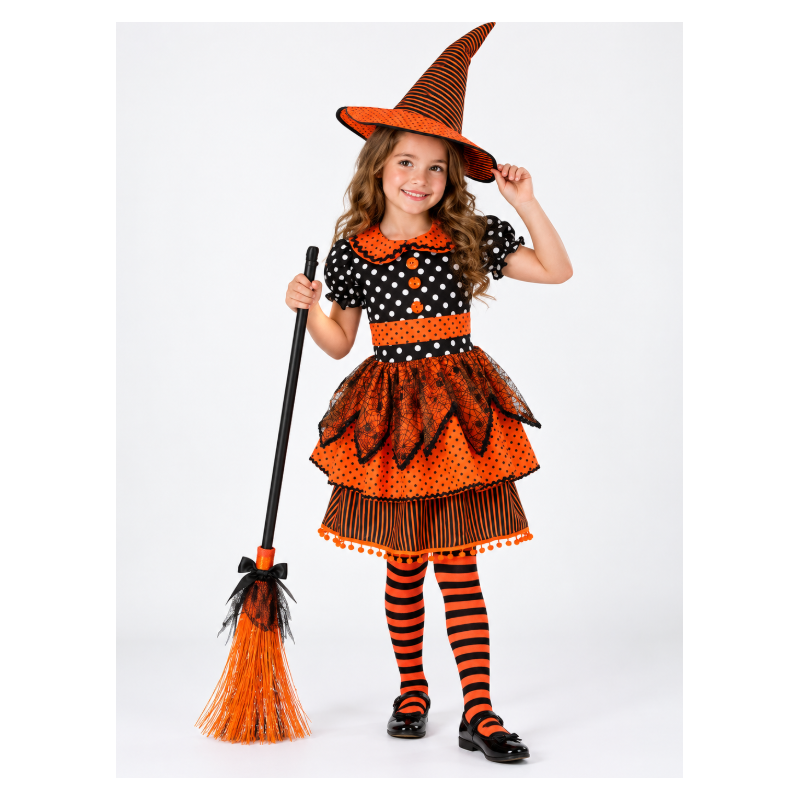 Disfraz Bruja Polka Talla (L) 8-10 Años
