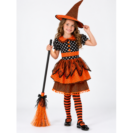 Disfraz Bruja Polka Talla (L) 8-10 Años