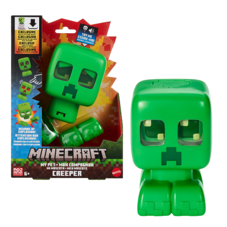 Minecraft Creeper Mascota Interactiva con Luces, Sonidos y Acción Explosiva