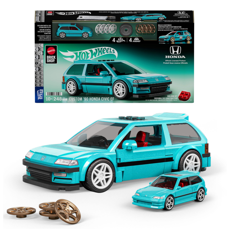 Mattel Brick Shop Hot Wheels Custom '90 Honda Civic EF 284 Piezas