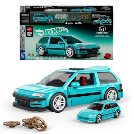 Mattel Brick Shop Hot Wheels Custom '90 Honda Civic EF 284 Piezas