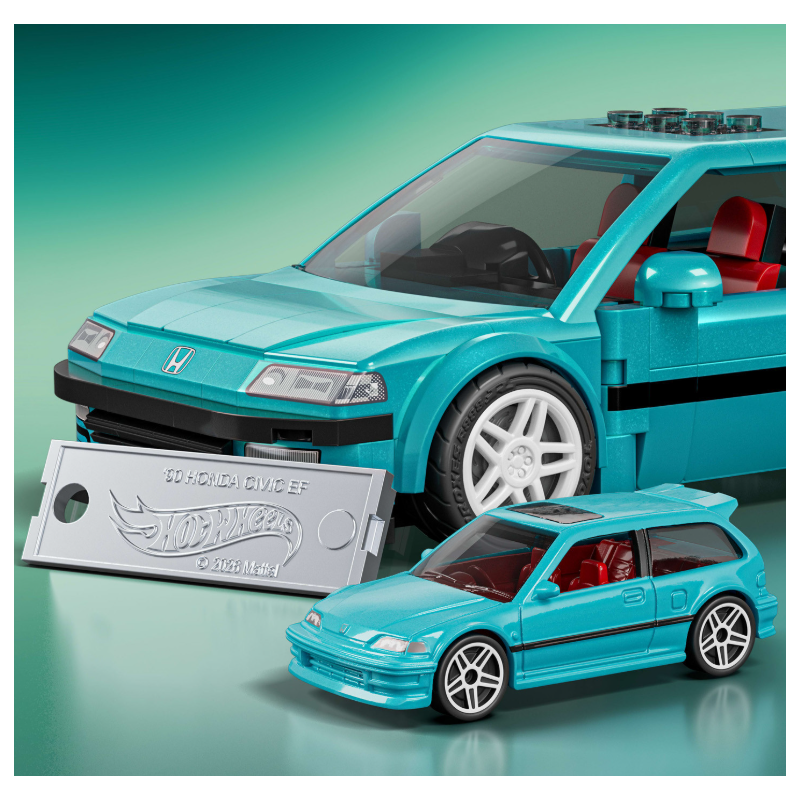 Mattel Brick Shop Hot Wheels Custom '90 Honda Civic EF 284 Piezas