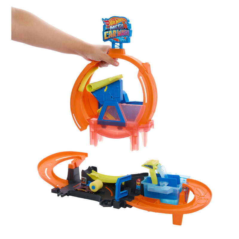 Hot Wheels City Mega Car Wash con Loop y Coche Color Shifters