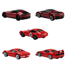 Hot Wheels Pack 5 Vehículos Ferrari 2