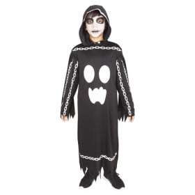 Disfraz Fantasma Negro Brilla En La Oscuridad (XS) 5-6 Años