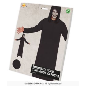 Túnica Negra Con Capucha Talla L 2
