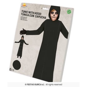 Túnica Negra Con Capucha 10-12 Años 2