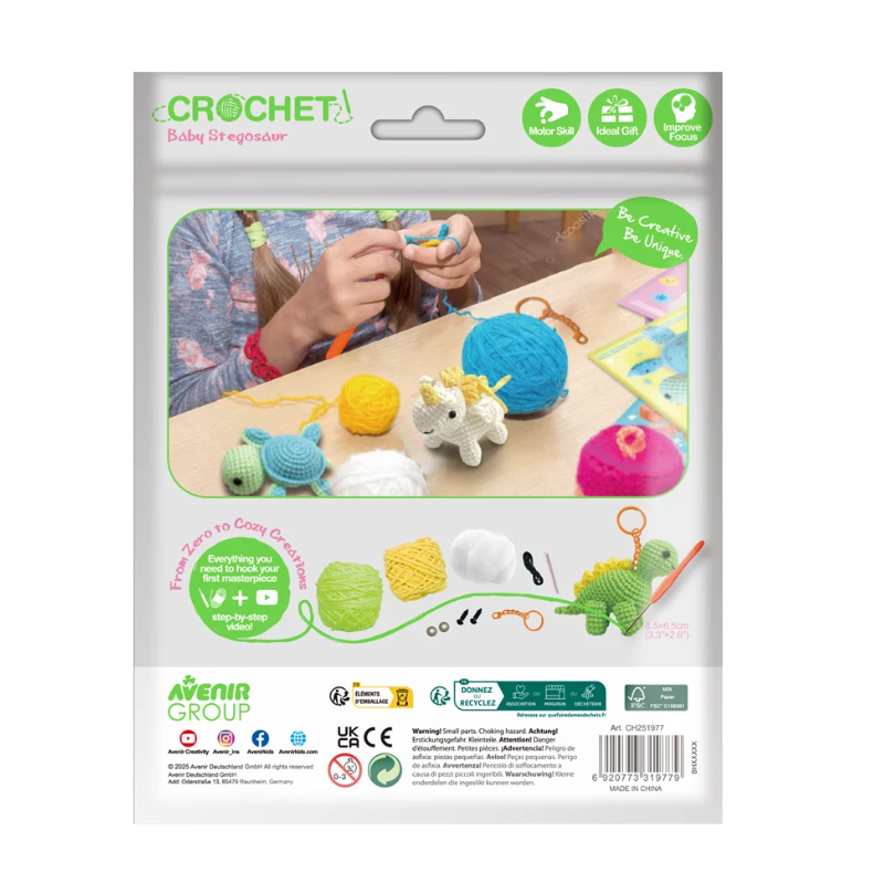 Set Crochet Bebe Estegosauro