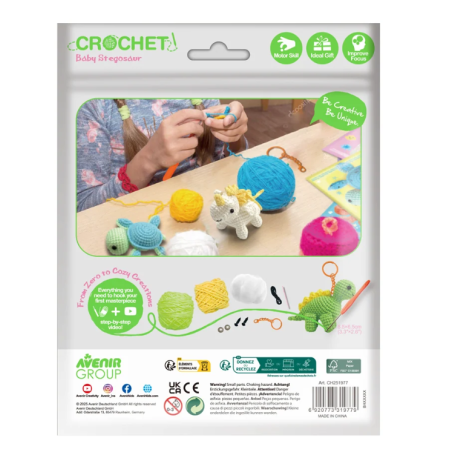 Set Crochet Bebe Estegosauro